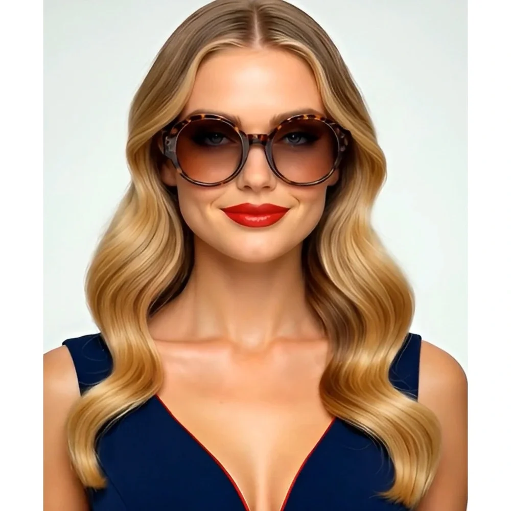 Tortoise Sunglasses‎ Brown Gradient Lens Red Accent Fashion Driving Lentes Gafas